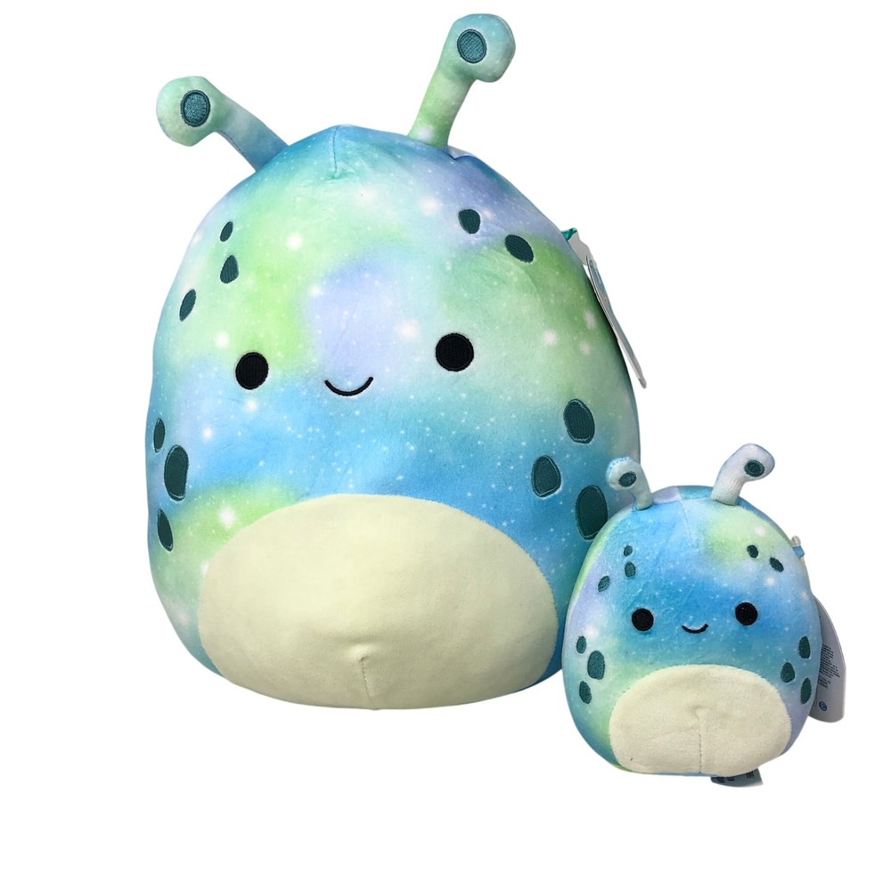 Squishmallows Zinx Alien Plush Bundle 12" 5" Blue Green Galaxy Space‎ Pillow NWT